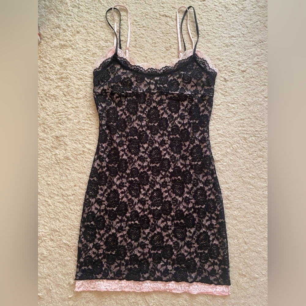 Elegant Black Lace Slip Dress